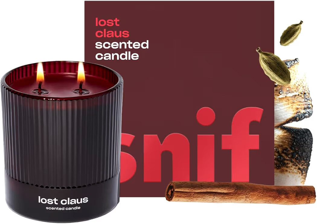 Lost Claus Scented Holiday Candle by Snif, Spicy, Gourmand, Woody Scent, 50+ Hours, 100% Cotton F... | Amazon (US)