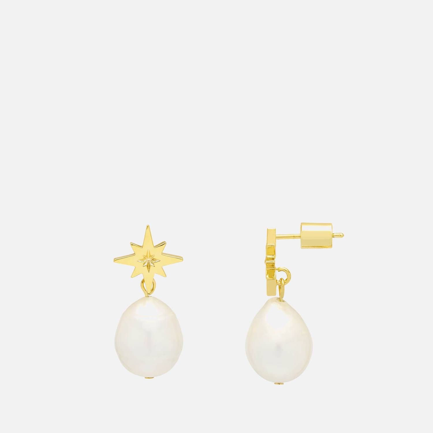 Estella Bartlett Star Gold-Plated Faux Pearl Earrings | The Hut (UK)