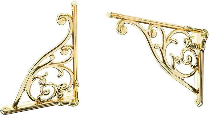 Heavy Duty Solid Stand,10 Inch 4 Pack Gold,Right Angle Wall Panel Support Bracket,Decorative Shel... | Amazon (CA)