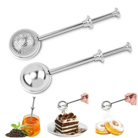 Ustris 2PC Small Flour Sifter Sugar Shaker-Flour Duster, Powdered Duster Flour for Bread Baking, One-Handed, Baking Supplies for Home Bakers,Sourdough Bread,Sugar Flour,Spices,Tea Leaves | Walmart (US)