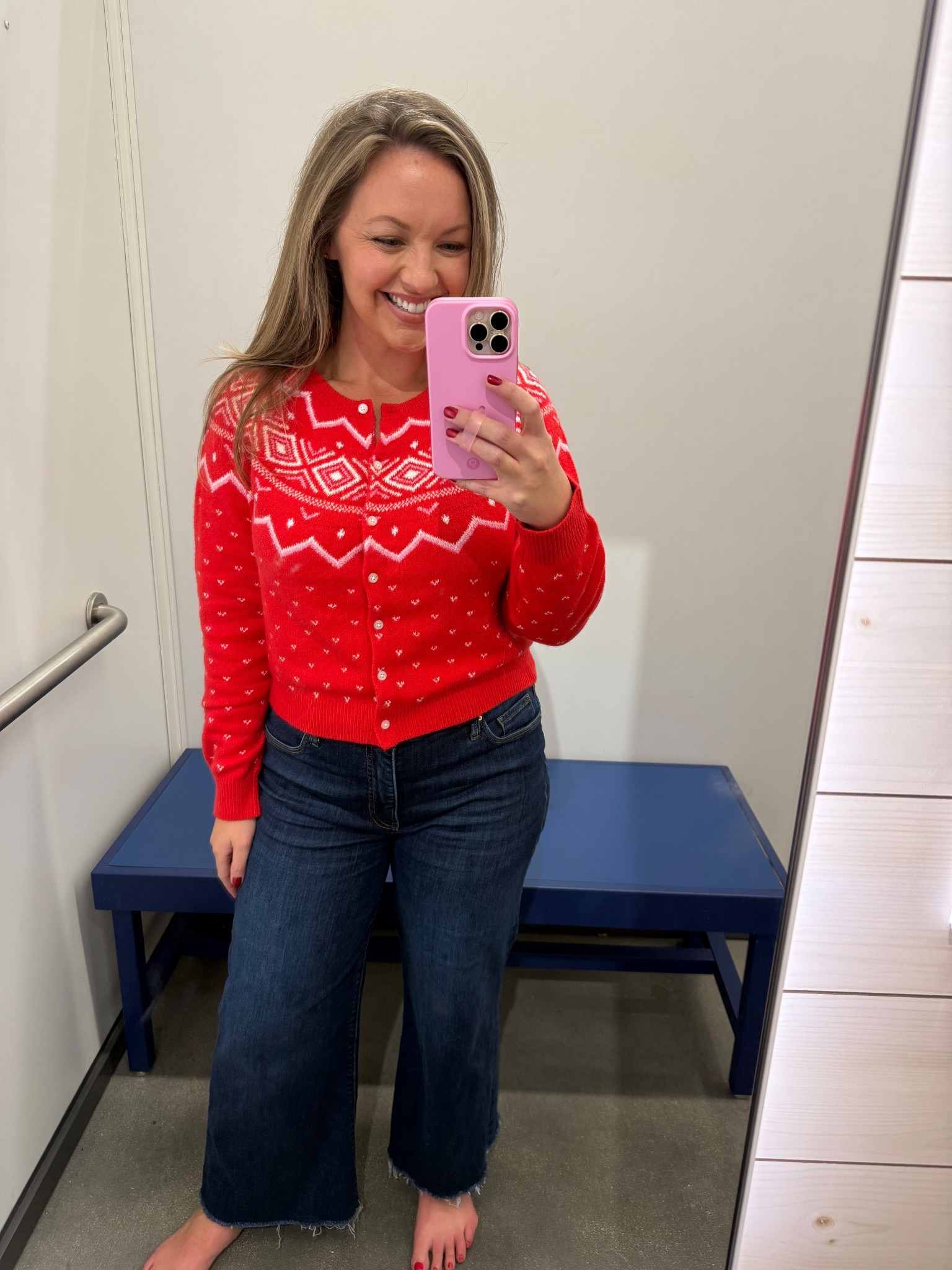 Old Navy Holiday Sweater! The softest coziest material ever! Love the fair isle print and I am so in love with the pink and red together!  
I am 5'5" Size 8/10 Wearing Medium

holiday sweater, fair isle sweater , pink and red, christmas sweater, holiday outfit, christmas sweater, old navy , old navy holiday 

 #LTKHoliday #LTKmomlife #LTKSeasonal