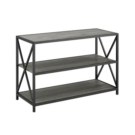 40 X-Frame Console - Slate Grey Black Metal | Walmart (US)