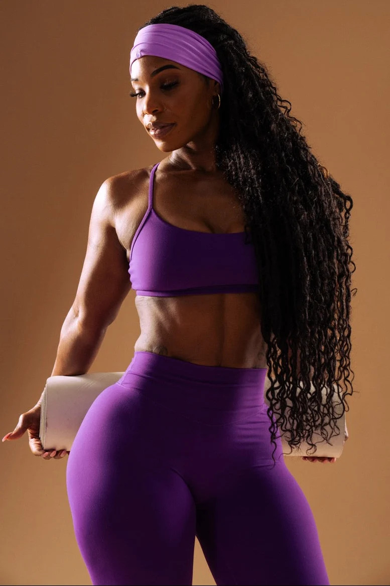 Reversible Sports Bra - Grape Jelly and Lava Print | Buffbunny Collection