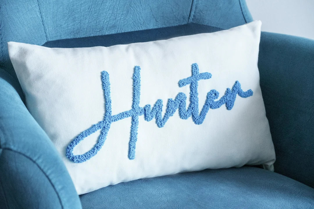 Personalized Baby Name Pillow: Punch Needle Cotton Nursery Decor - Etsy | Etsy (US)