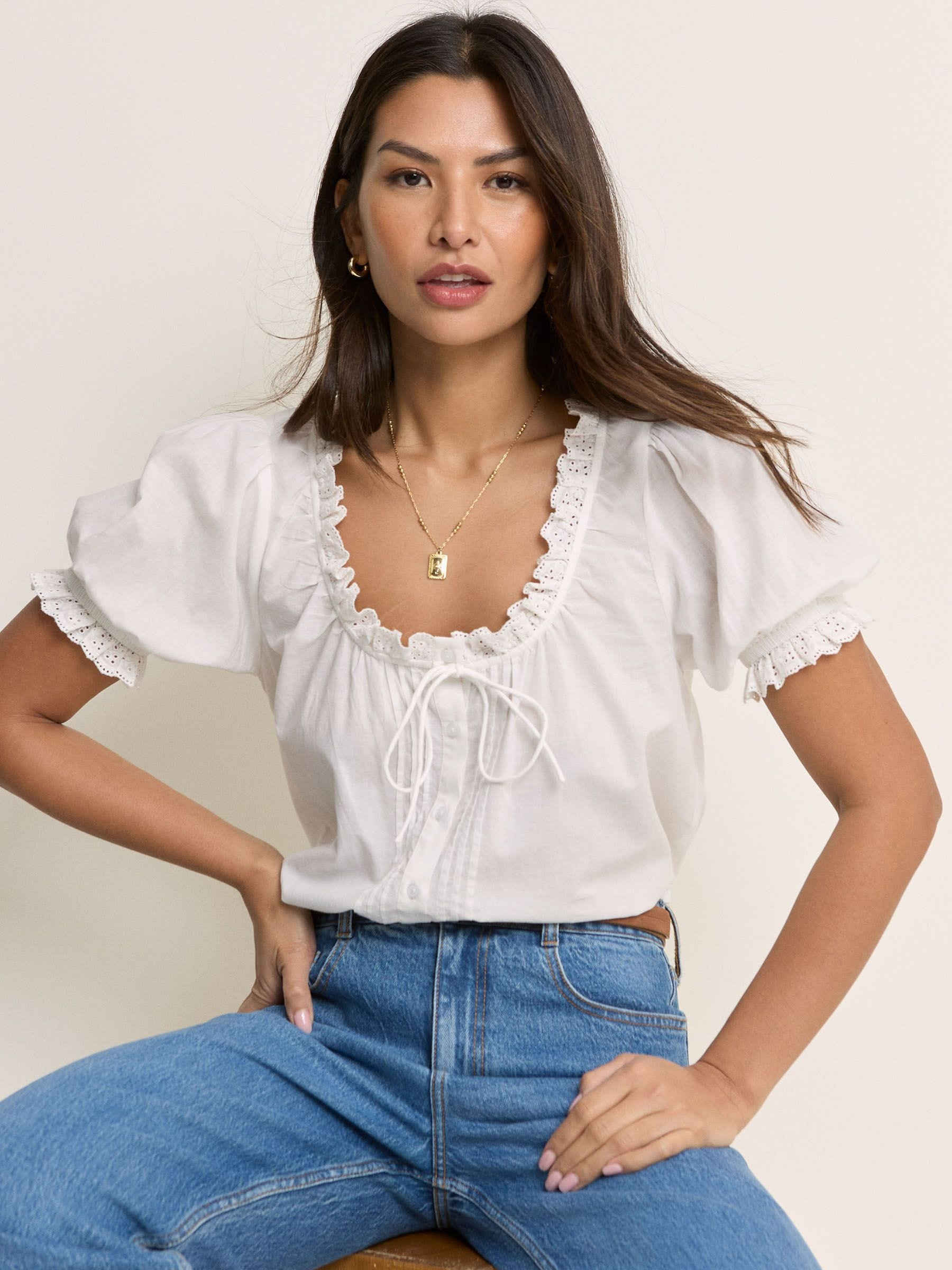 Nobody's Child Nobodys Child White Lumi Blouse | Next US