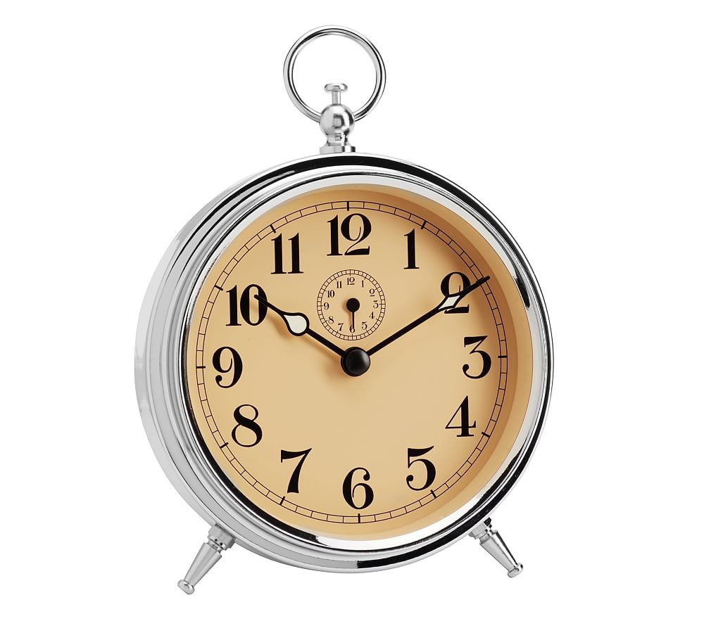 Charleston Vintage Alarm Clock - Silver | Pottery Barn (US)
