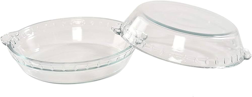 Home-X Pie Bakeware Set of 2, Glass Baking Accessories, 7” Dessert Pie Plates | Amazon (US)