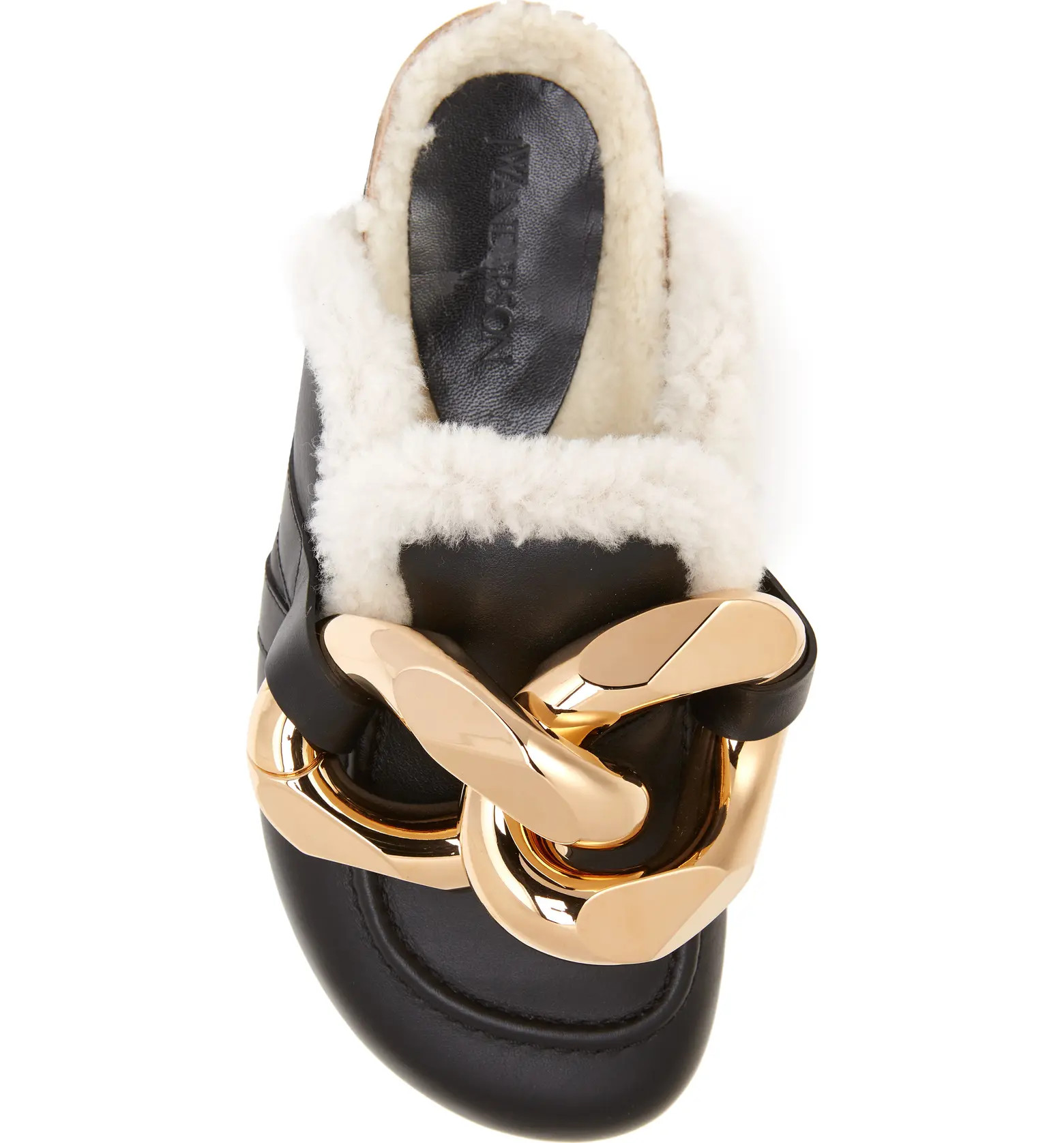 JW Anderson Chain Link Genuine Shearling Loafer Mule | Nordstrom | Nordstrom