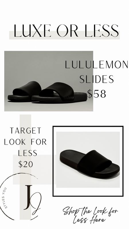 𝒮𝒽𝑜𝓅 𝓉𝒽𝑒 𝐿𝑜𝑜𝓀 𝒻𝑜𝓇 𝐿𝑒𝓈𝓈 𝐻𝑒𝓇𝑒 💫
Lululemom Inspired Slides at Target for $20! More colors available!

𝐹𝑜𝑙𝑙𝑜𝑤 𝑚𝑦 𝑠𝘩𝑜𝑝 @𝑗𝑗𝑠𝑡𝑦𝑙𝑒𝑠𝑢 𝑡𝑜 𝑠𝘩𝑜𝑝 𝑡𝘩𝑖𝑠 𝑝𝑜𝑠𝑡 𝑎𝑛𝑑 𝑔𝑒𝑡 𝑚𝑦 𝑒𝑥𝑐𝑙𝑢𝑠𝑖𝑣𝑒 𝑎𝑝𝑝 𝑜𝑛𝑙𝑦 𝑐𝑜𝑛𝑡𝑒𝑛𝑡! 

#lululemon #slides #targetstyle #targetfind 

#LTKfindsunder50 #LTKfitness #LTKSeasonal