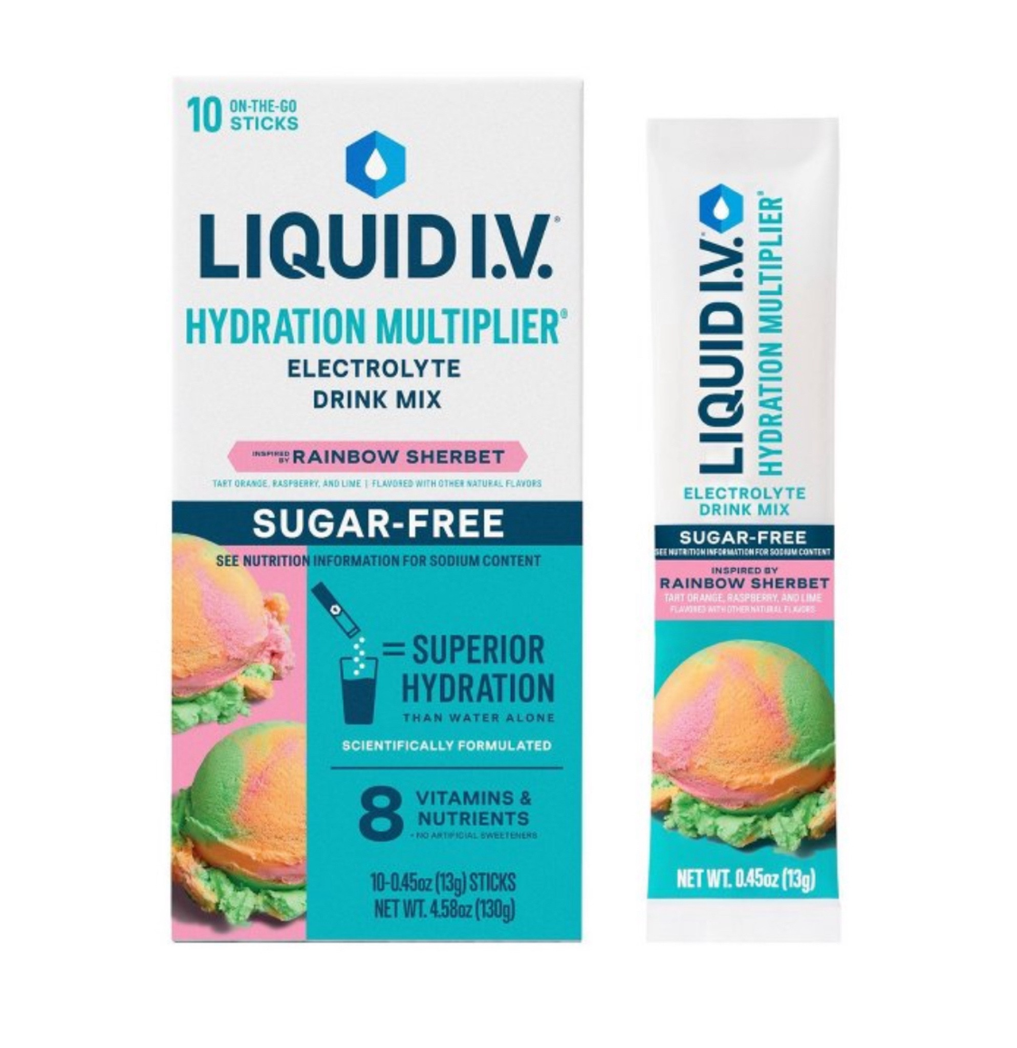 Can’t even tell it’s sugar free and does a great job restoring hydration! Tastes exactly like rainbow sherbet - 15/10