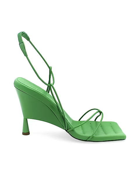 Strappy Leather Wedge Sandals | Saks Fifth Avenue