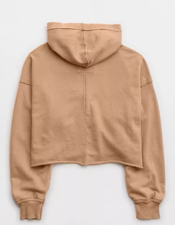 Aerie Cropped Open Neck Hoodie | Aerie