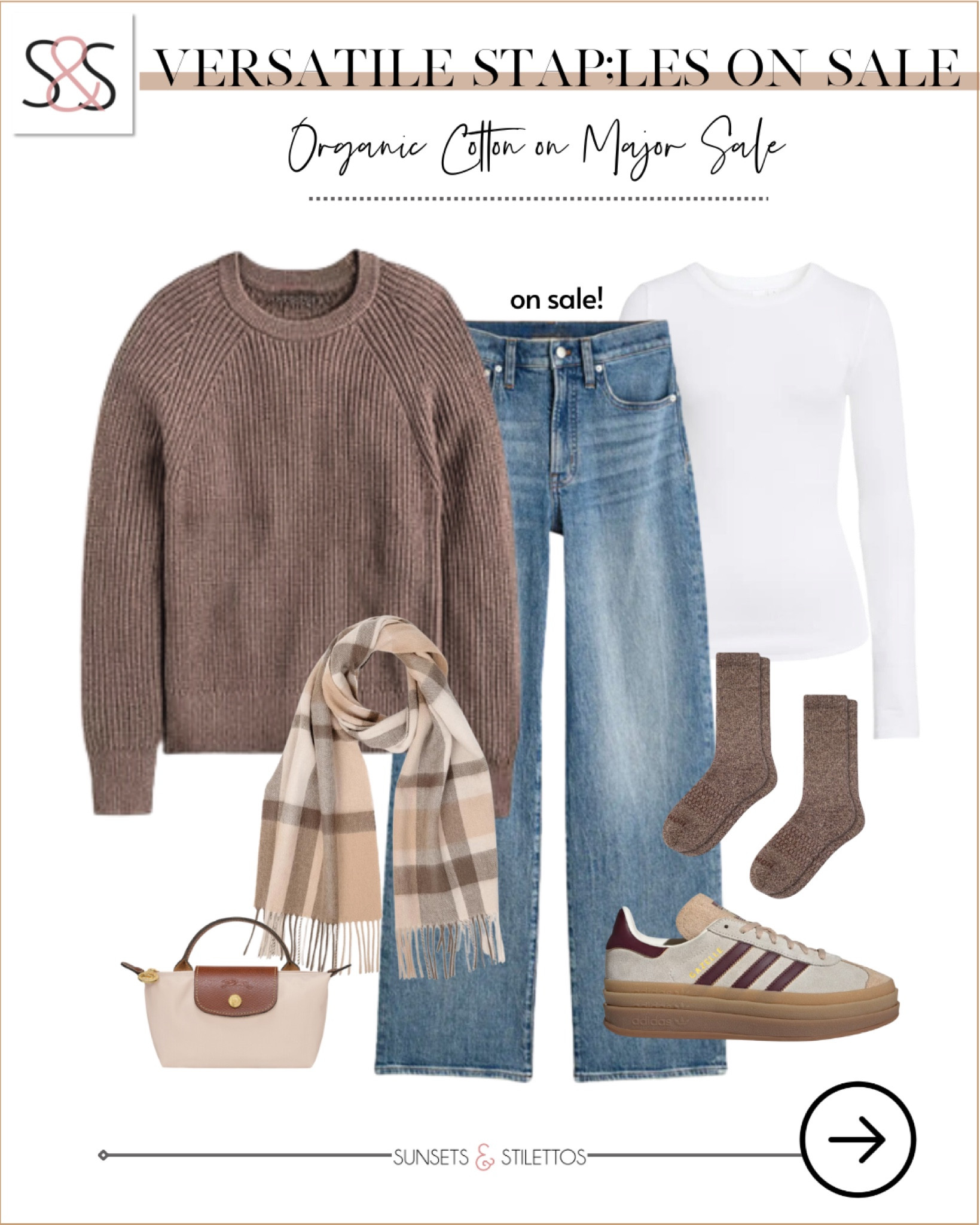 A cotton fisherman sweater paired with classic jeans and Adidas sneakers creates the ultimate cozy and casual outfit. Perfect for laid-back winter days or exploring the city in comfort and style. These timeless staples are versatile, and a must-have for any wardrobe.

Sunsets and Stilettos, cotton sweaters, casual winter outfits, everyday denim, Adidas style

#LTKOver40 #LTKSaleAlert #LTKFindsUnder50