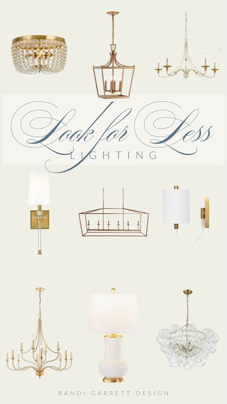 My lighting look for less! These are gorgeous options for less! 

#LTKStyleTip #LTKHome #LTKSaleAlert