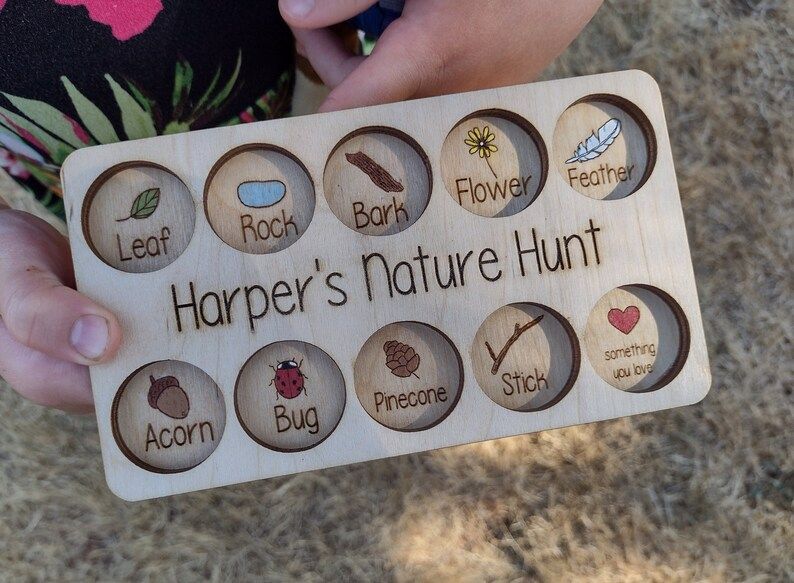 Nature Hunt Board Montessori Scavenger Hunt Personalized - Etsy | Etsy (US)