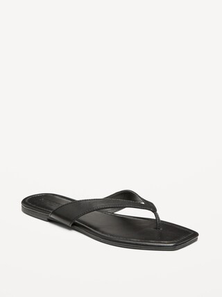 Faux-Leather Flip Flop for Women | Old Navy (CA)