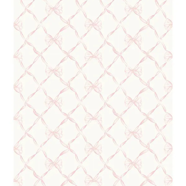 LoveShackFancy Baby Bow Pink Jam Peel and Stick Wallpaper - Bed Bath & Beyond - 40543093 | Bed Bath & Beyond