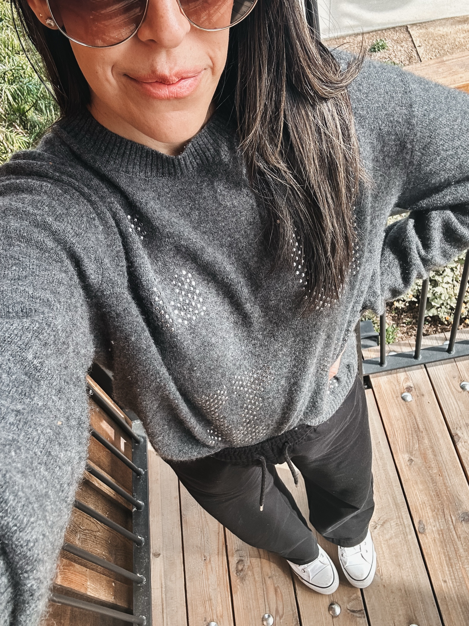 Sunday ootd. I call this elevated casual! My sweater is old from the brand Brodie. Linked a similar/ less expensive option!

#LTKOver40 #LTKFindsUnder100 #LTKStyleTip