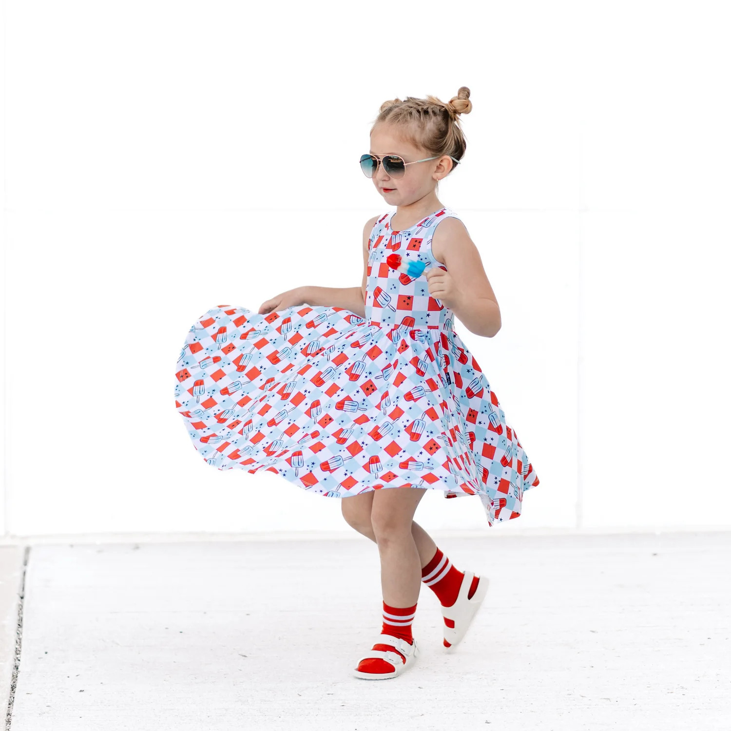 TANK TWIRL DRESS- Bomb Pops | millie + roo