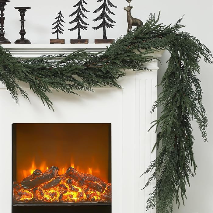 Christmas Garland, Realistic Mix Norfolk & Cypress, 9 ft | Amazon (US)