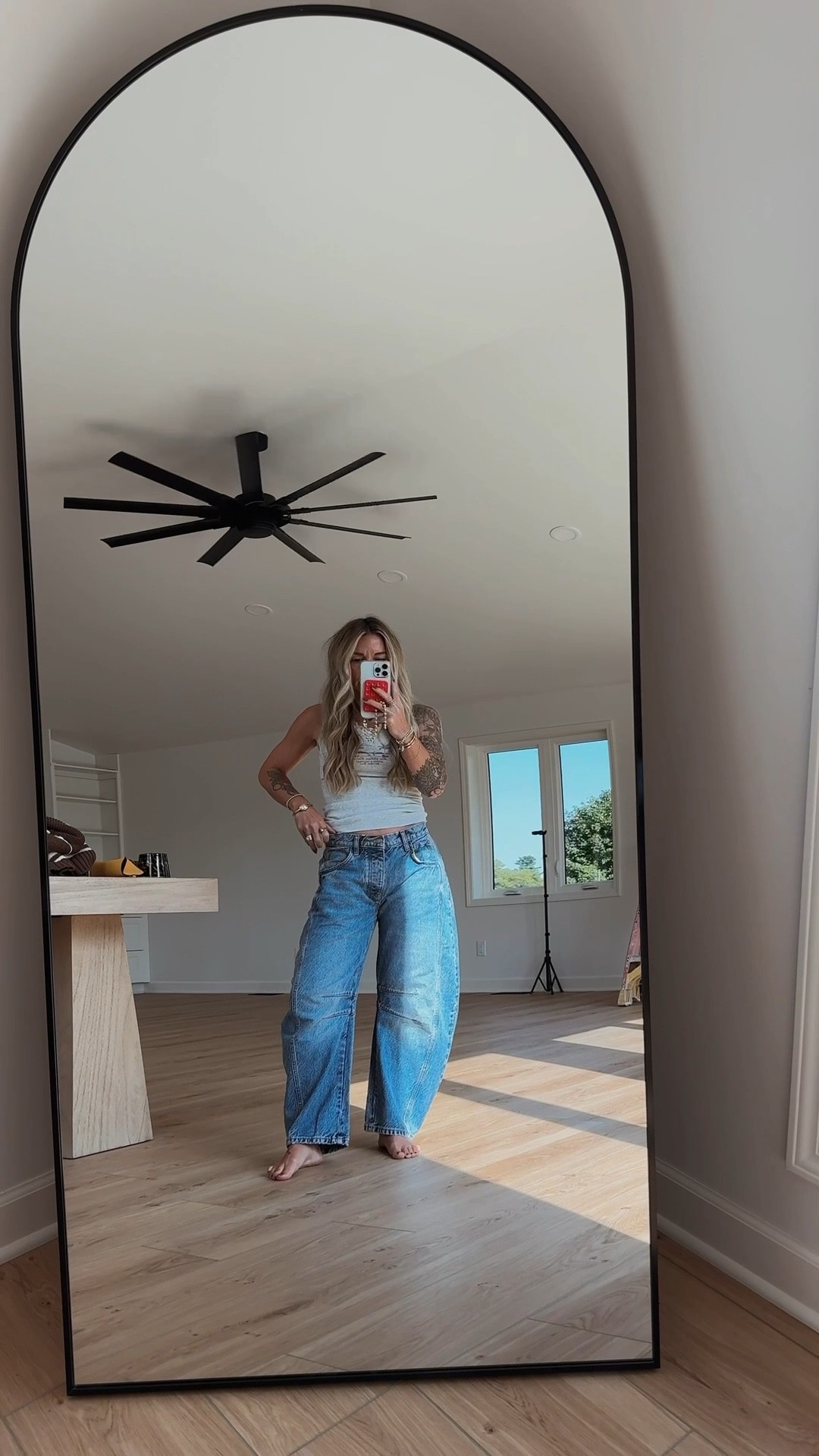 OOTD & short girl approved barrel jeans! 

Wearing size 24 in jeans & small in top



#LTKStyleTip #LTKFindsUnder100 #LTKOver40