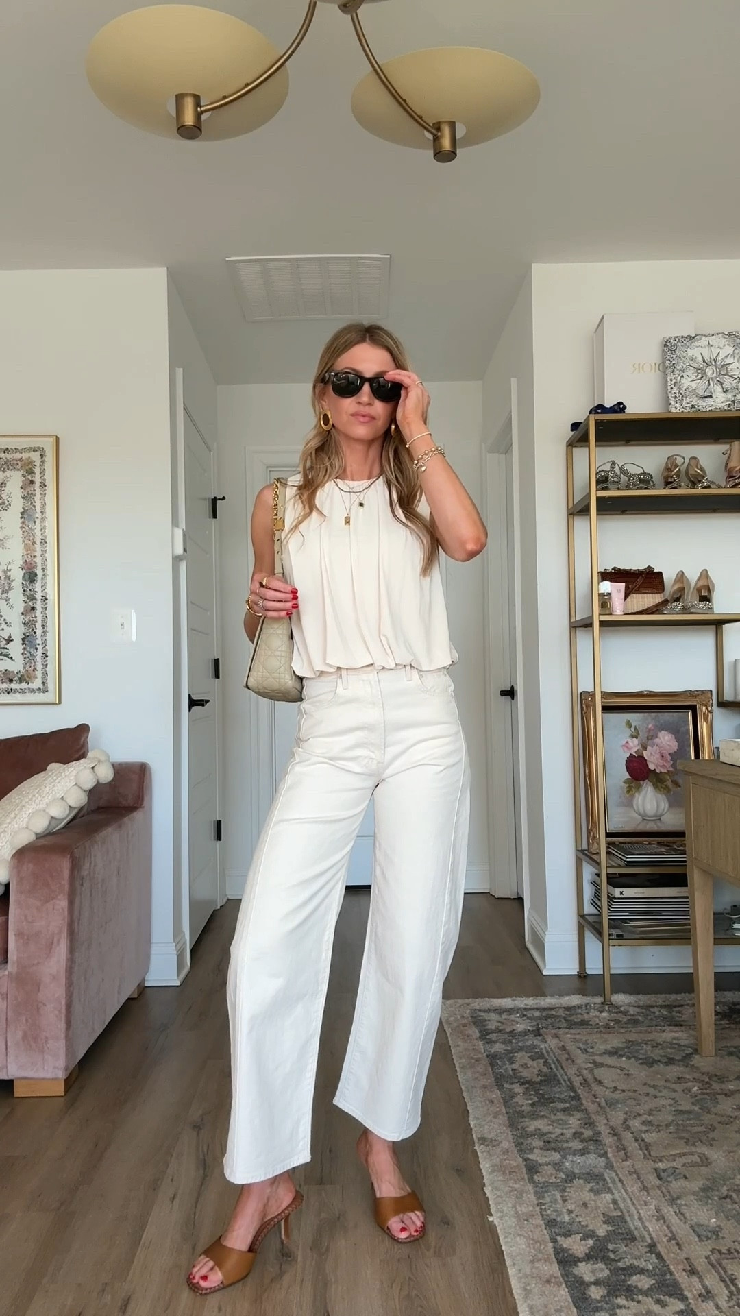 Love this cream look for spring! 
Cream barreled jeans: TTS, wearing 25
Bubble tank: TTS, wearing S 

#LTKgrwm #LTKootd #LTKdayinmylife