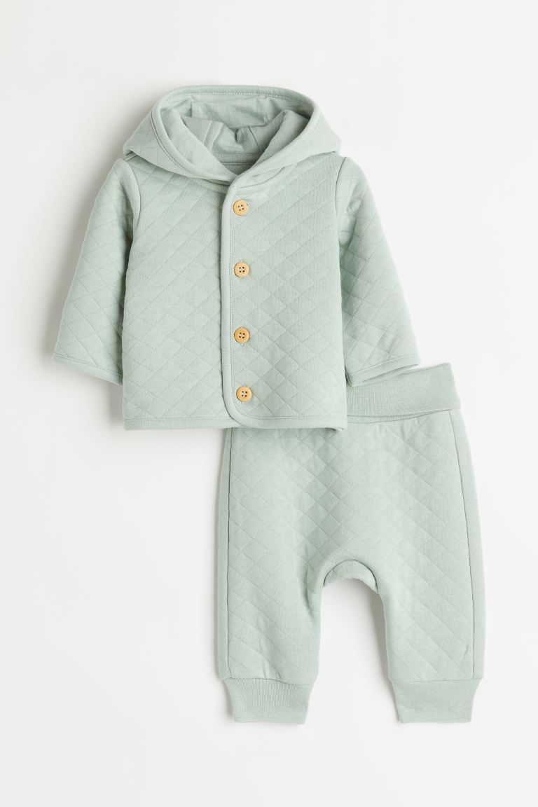 2-piece Quilted Jersey Set | H&M (US)