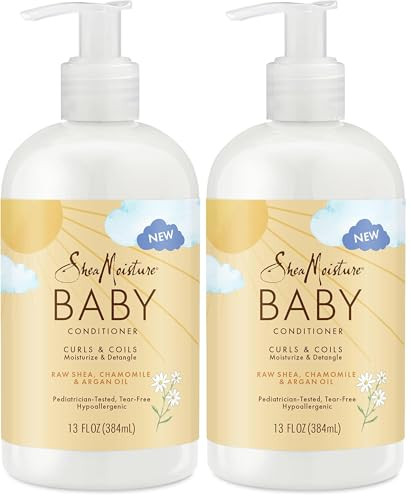 SheaMoisture Baby Conditioner for Curly Hair Raw Shea,Chamomile and Argan Oil Moisturizes and Helps Detangle Delicate Curls-and Coils 13 oz,(Pack of 2) | Amazon (US)