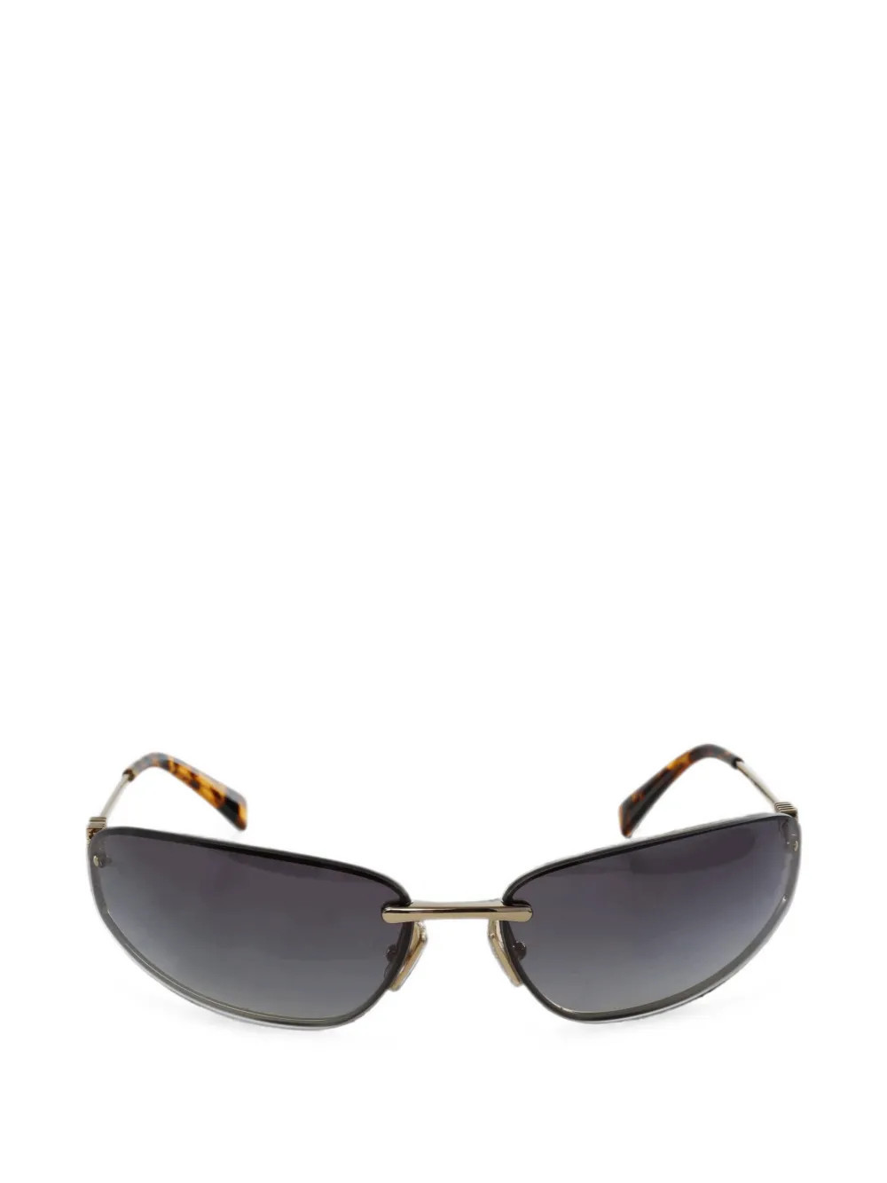 Miu Miu Eyewear Nocturne shield sunglasses - Gold | Farfetch Global