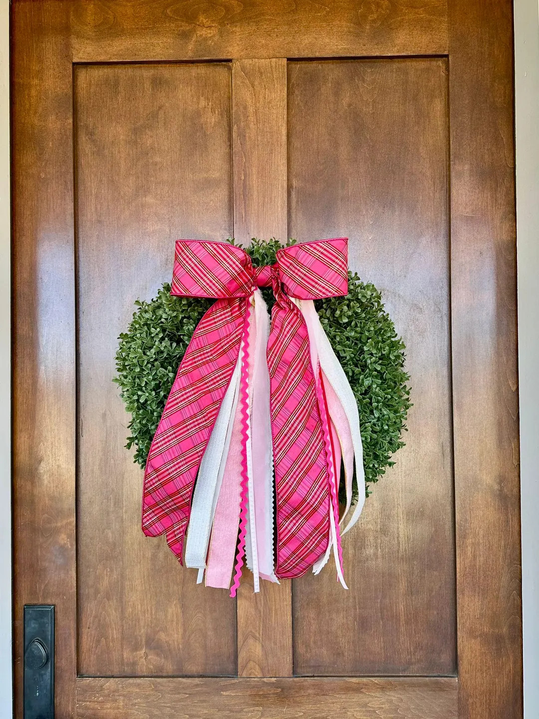 Pink Plaid Elegance Wreath | Etsy (US)