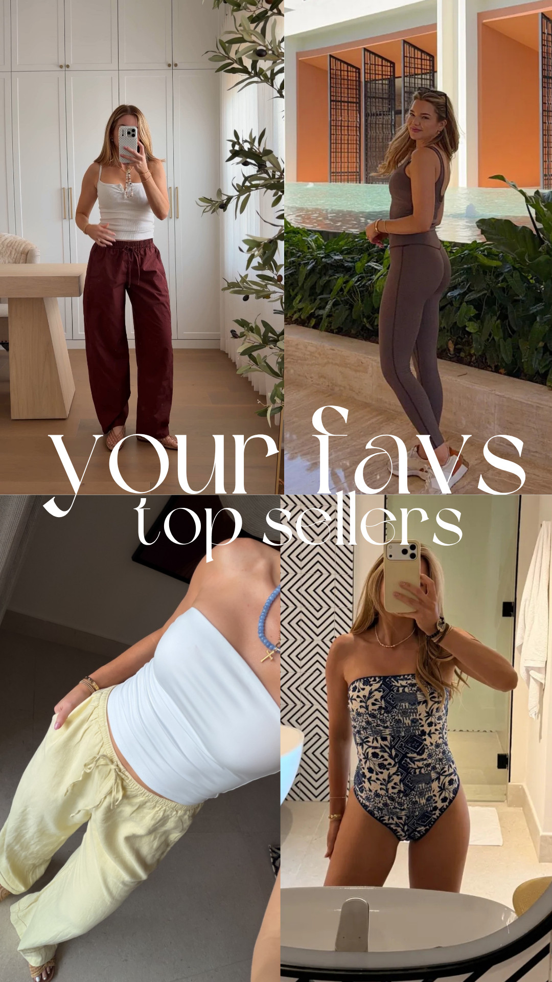 top sellers of the week! 🤍 

top shopped, swim, vacation outfits beach, summer fashion, linen pants, active wear, michele jaliene  

 #LTKootd