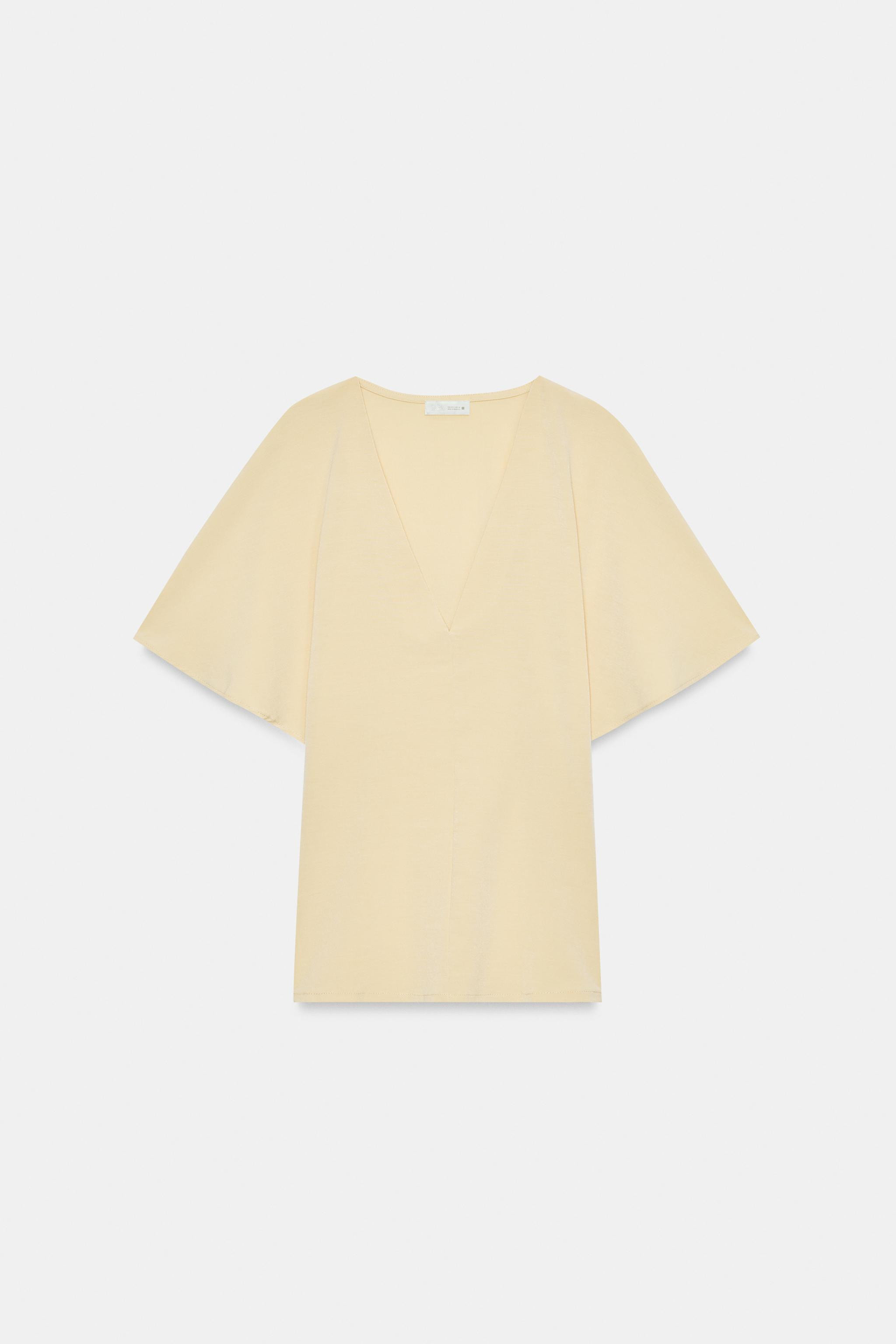 FLOWY V-NECK TOP | Zara US