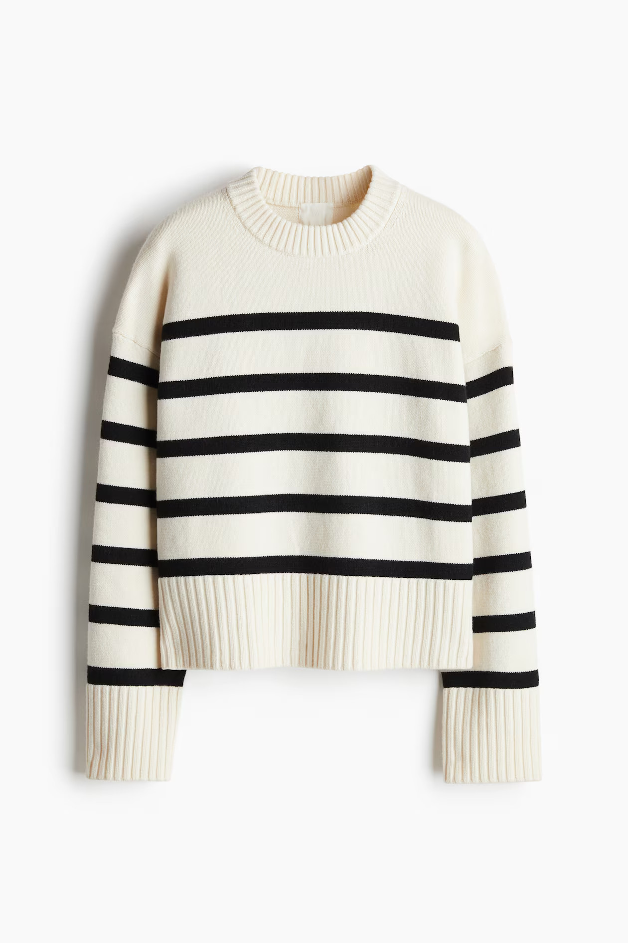 Jersey de punto fino - Beige/Rayas - MUJER | H&M ES | H&M (FR, IT, ES, PT, BE)