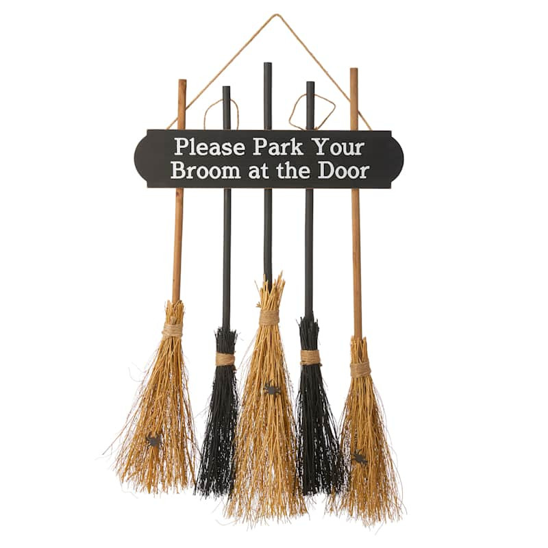 Spellbound Please Park Your Broom Halloween Wall Decor, 22x39 | At Home