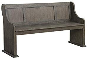 Homelegance Toulon 62" Church Pews Dining Bench, Glaze Oak | Amazon (US)