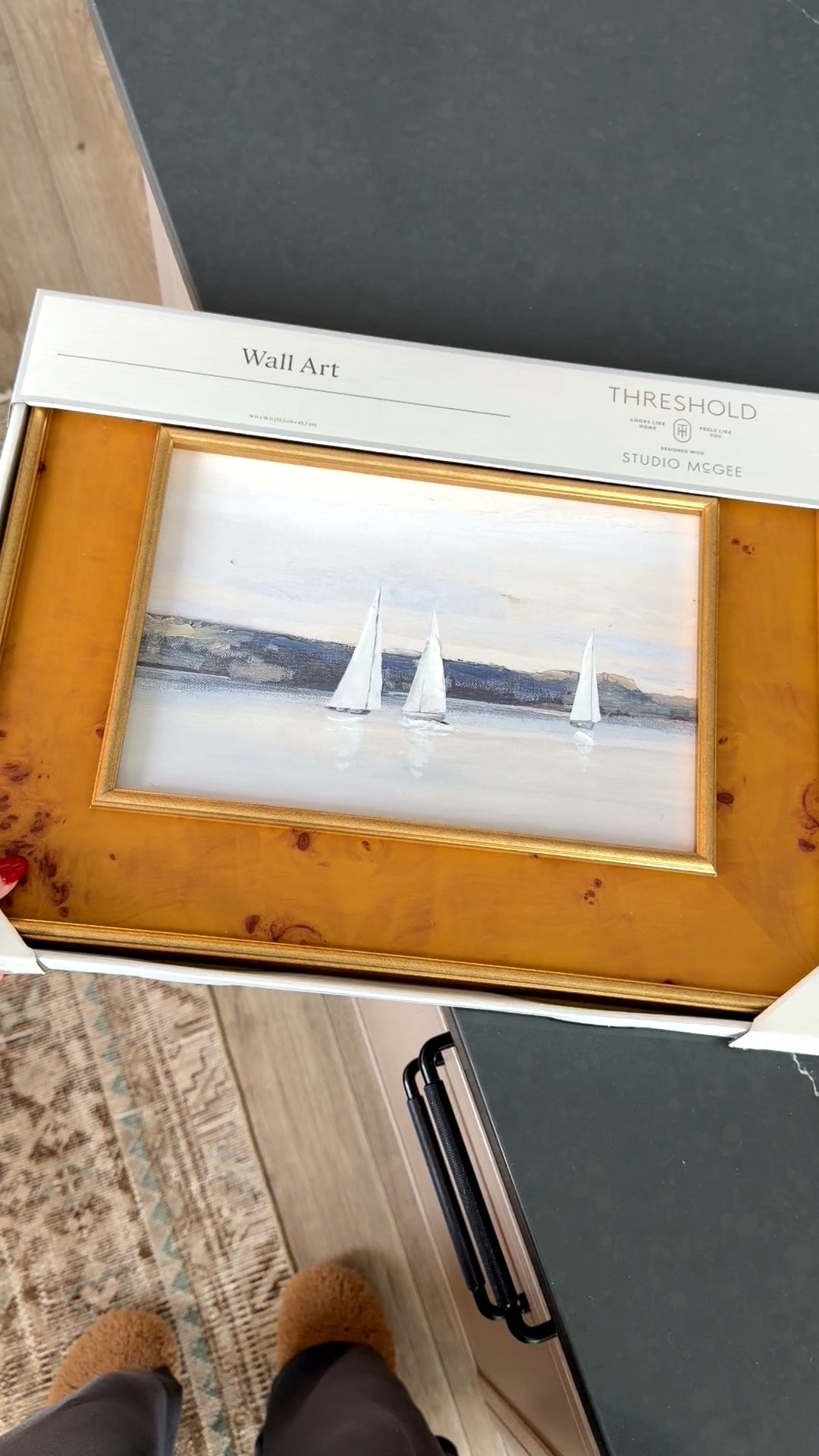 You aren’t just arrived from Target! This is from the new Studio McGee collection. I love the Burlwood frame, it does pull more orange on my phone and looks darker in person. The art looks very realistic and is textured. The size is a lot larger than I thought it would be. 

#LTKFindsUnder50 #LTKHome