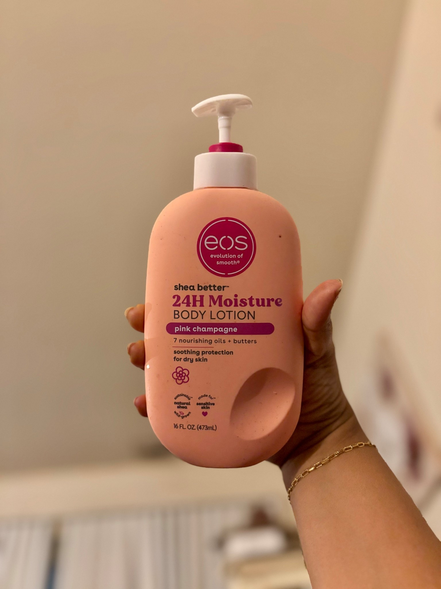 This month’s loves! One of my fave lotions, it smells good and it’s a great foundation for perfume layering…especially for fruity scented perfumes. EOS lotion, pink champagne lotion, 24 hour moisturizing lotion, perfume layering lotion. 

#LTKBeauty #LTKselfcare