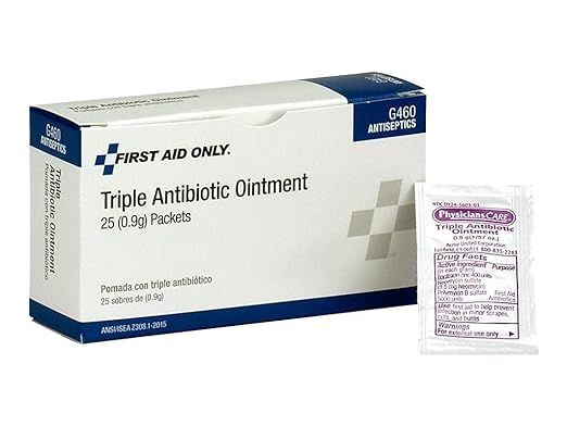 First Aid Only G460 Triple Antibiotic Ointment Packets, 25 Count | Amazon (US)