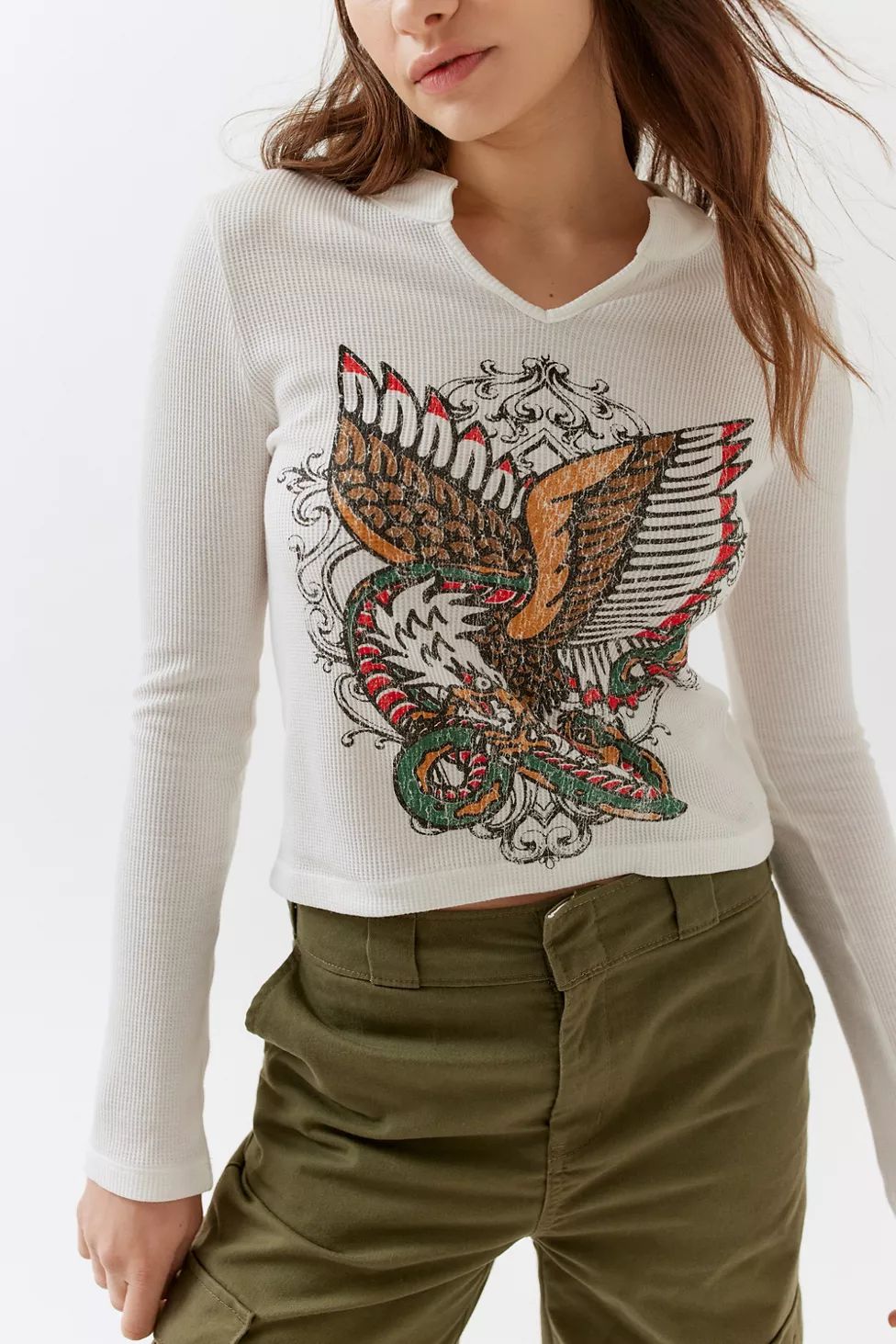 Eagle Thermal Notch Neck Tee | Urban Outfitters (US and RoW)