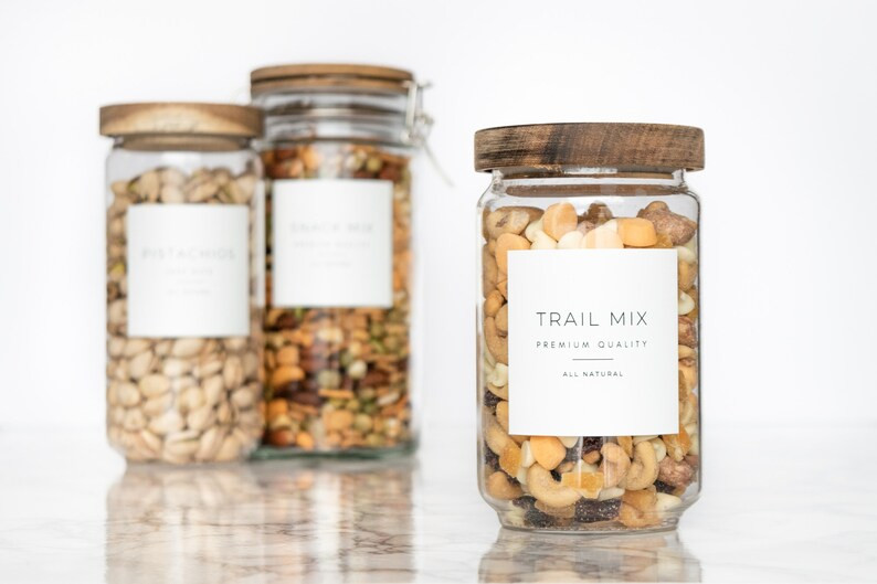 Minimalist Pantry Labels  Water and Oil Resistant  | Etsy | Etsy (US)