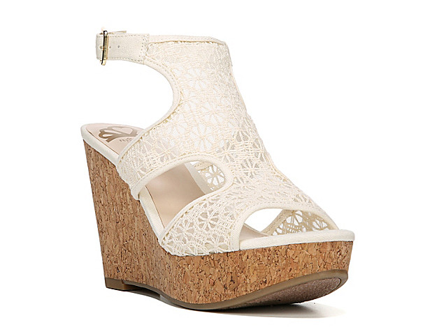 Fergalicious Kendra Wedge Sandal - Women's - Ivory | DSW