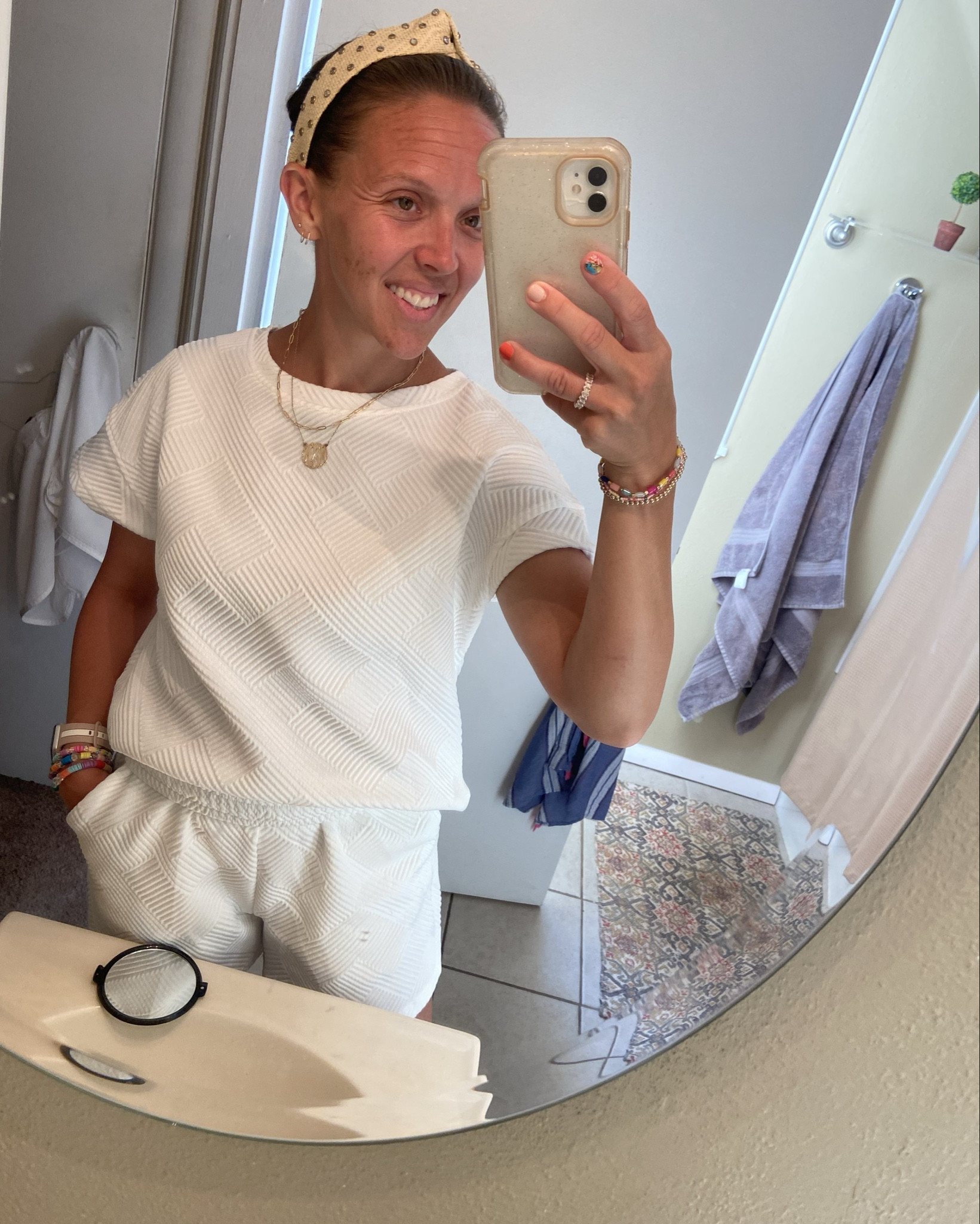 Summer outfit - short set, coupon available, more colors available 

#traveloutfit #amazon #shortset  #LTKSeasonal #LTKU #LTKOver40 #LTKTravel #diamondband #under15 #rattanheadband #designerdupe #beewatch 

#LTKFindsUnder50 #LTKStyleTip #LTKVideo