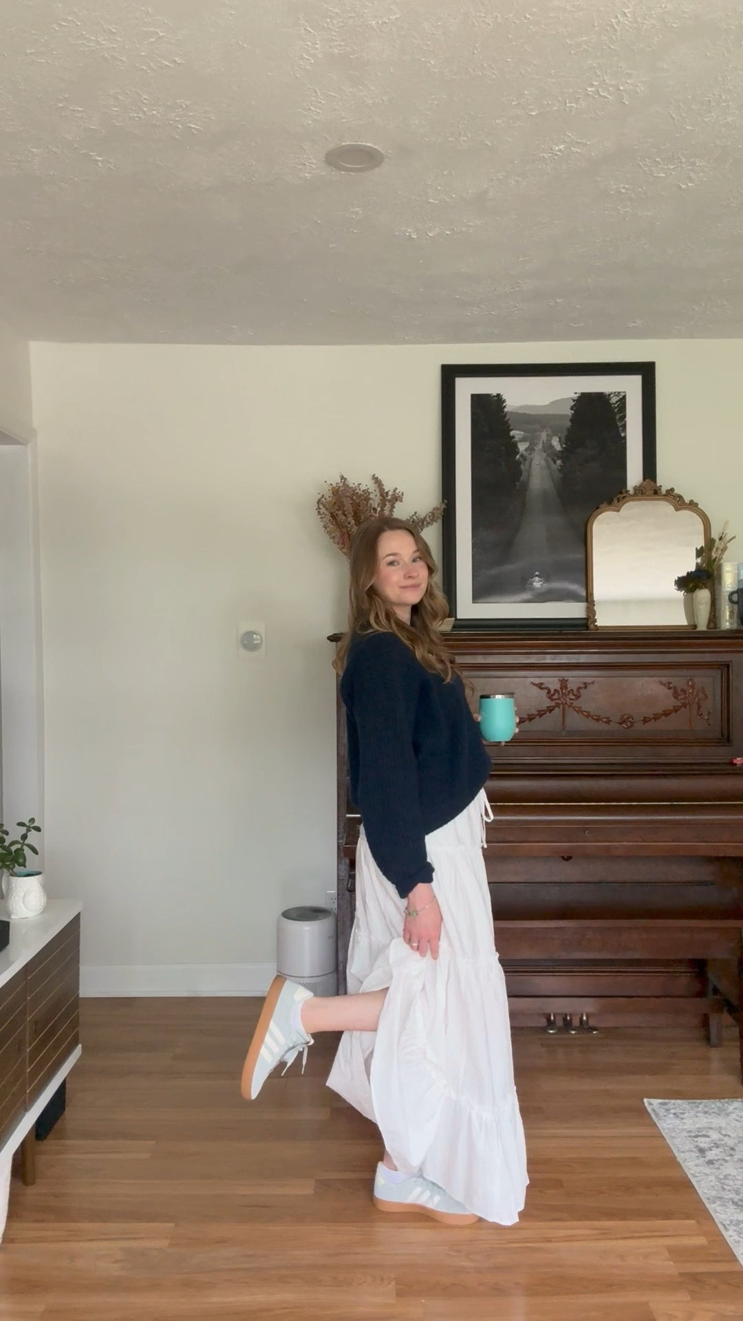 Spring ootd 🤍 loving this long white maxi skirt for spring — it goes with so much & adds a girly look! 


John galt brandy Melville navy coastal outfit look of the day ootd white skirt rainy day casual style 

#LTKSeasonal #LTKFindsUnder50 #LTKStyleTip