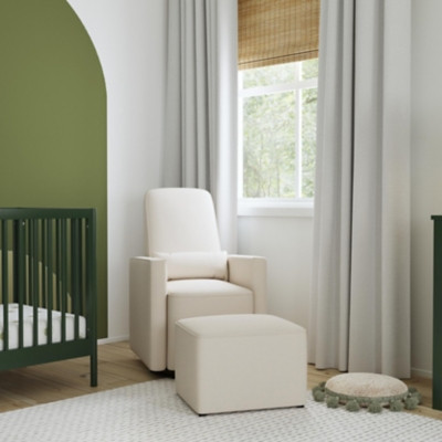 Davinci Olive Glider And Ottoman, Beige | Ashley