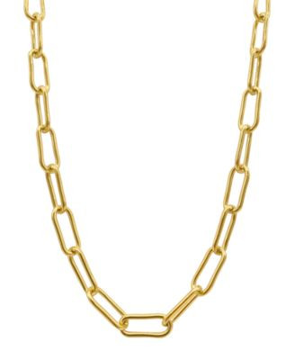 Adornia 14k Gold-Plated Wide Chunky Paperclip Chain 18" Necklace - Gold | Macy's