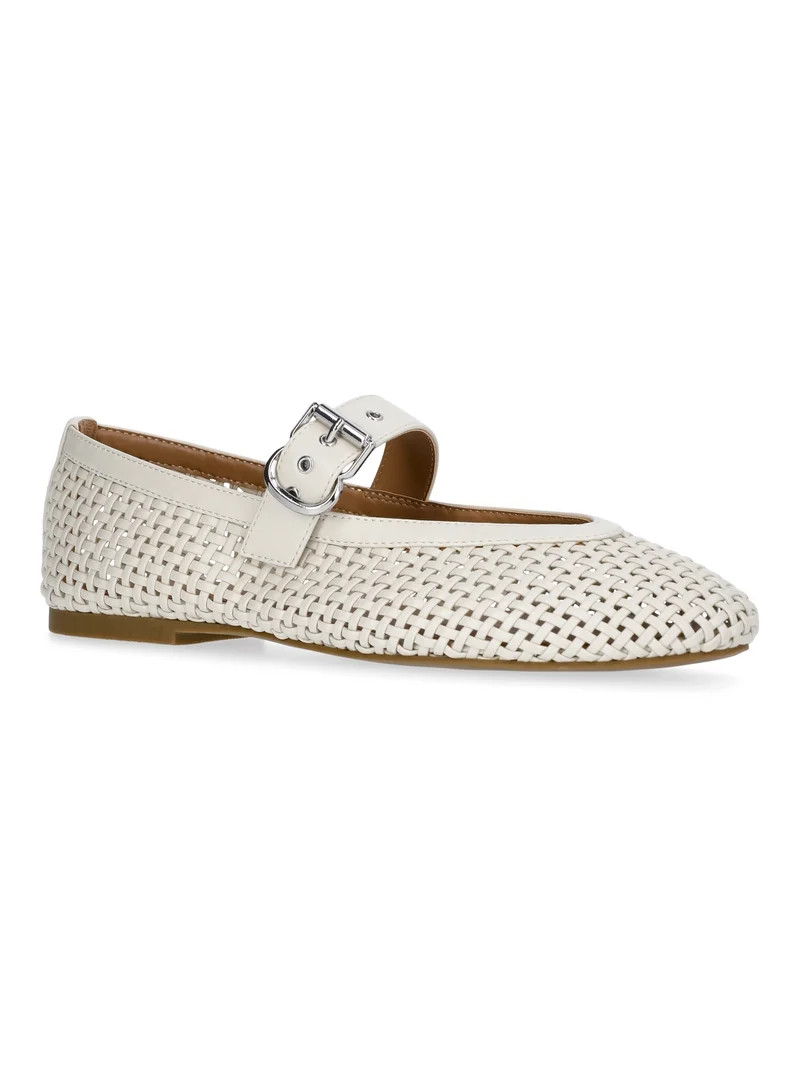 Free Assembly Women's Woven Mary Jane Ballet Flats | Walmart (US)