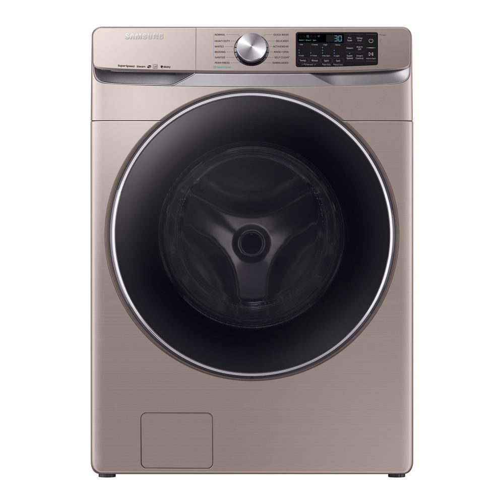 4.5 cu. ft. High-Efficiency Champagne Front Load Washing Machine with Steam and Super Speed | The Home Depot