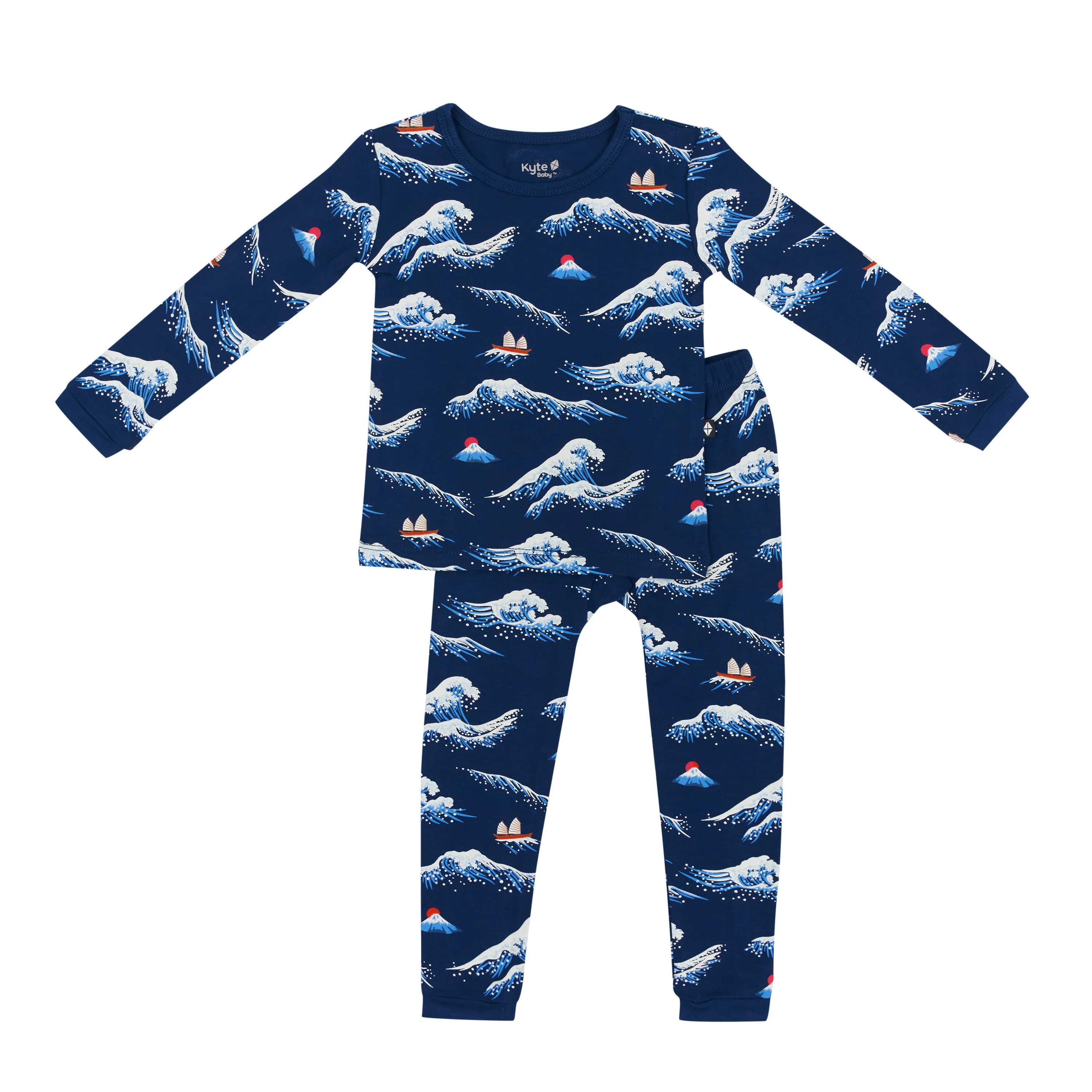 Long Sleeve Pajamas in Wave | Kyte BABY