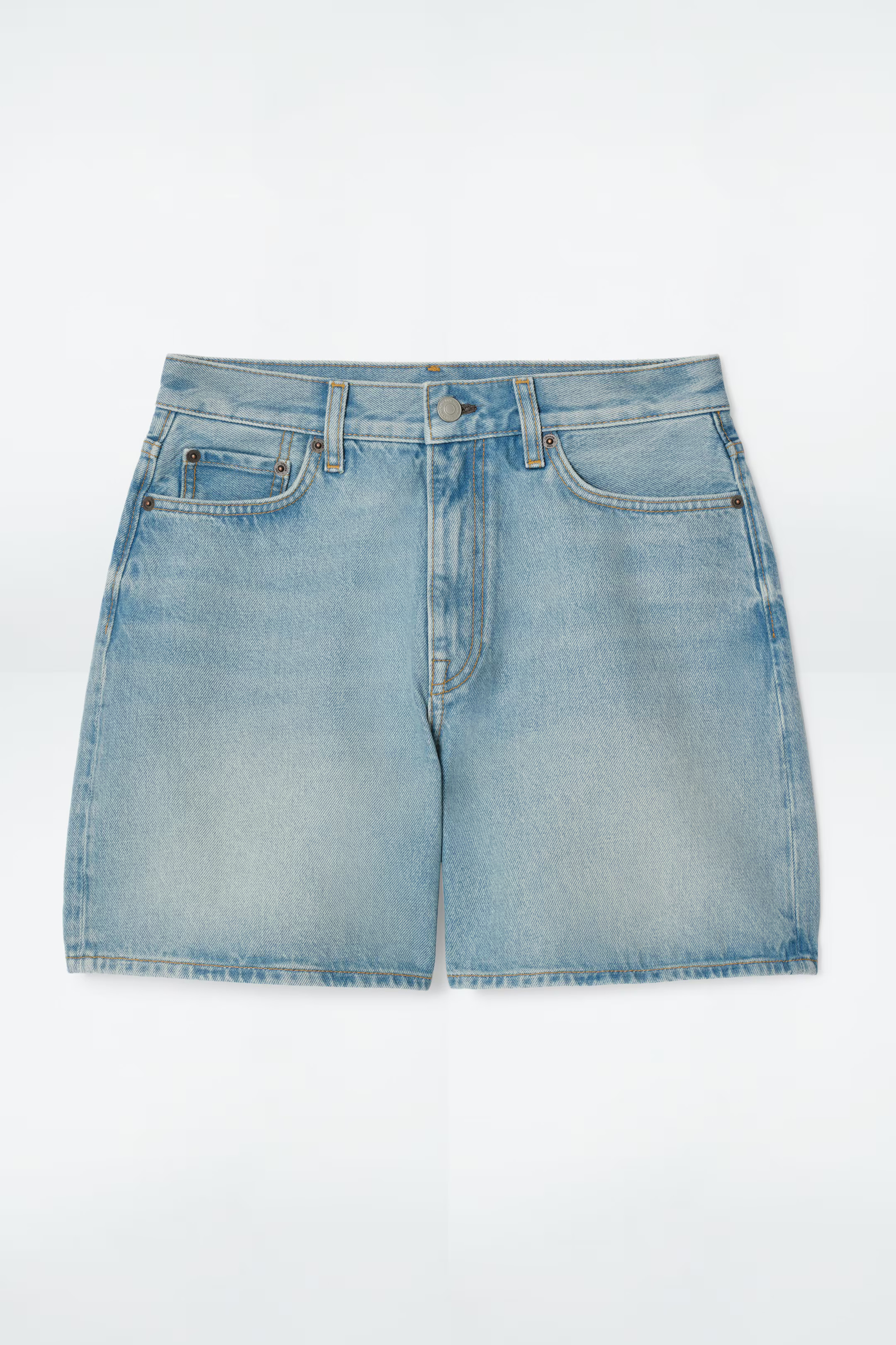 HIGH-RISE DENIM SHORTS - WASHED BLUE | COS UK