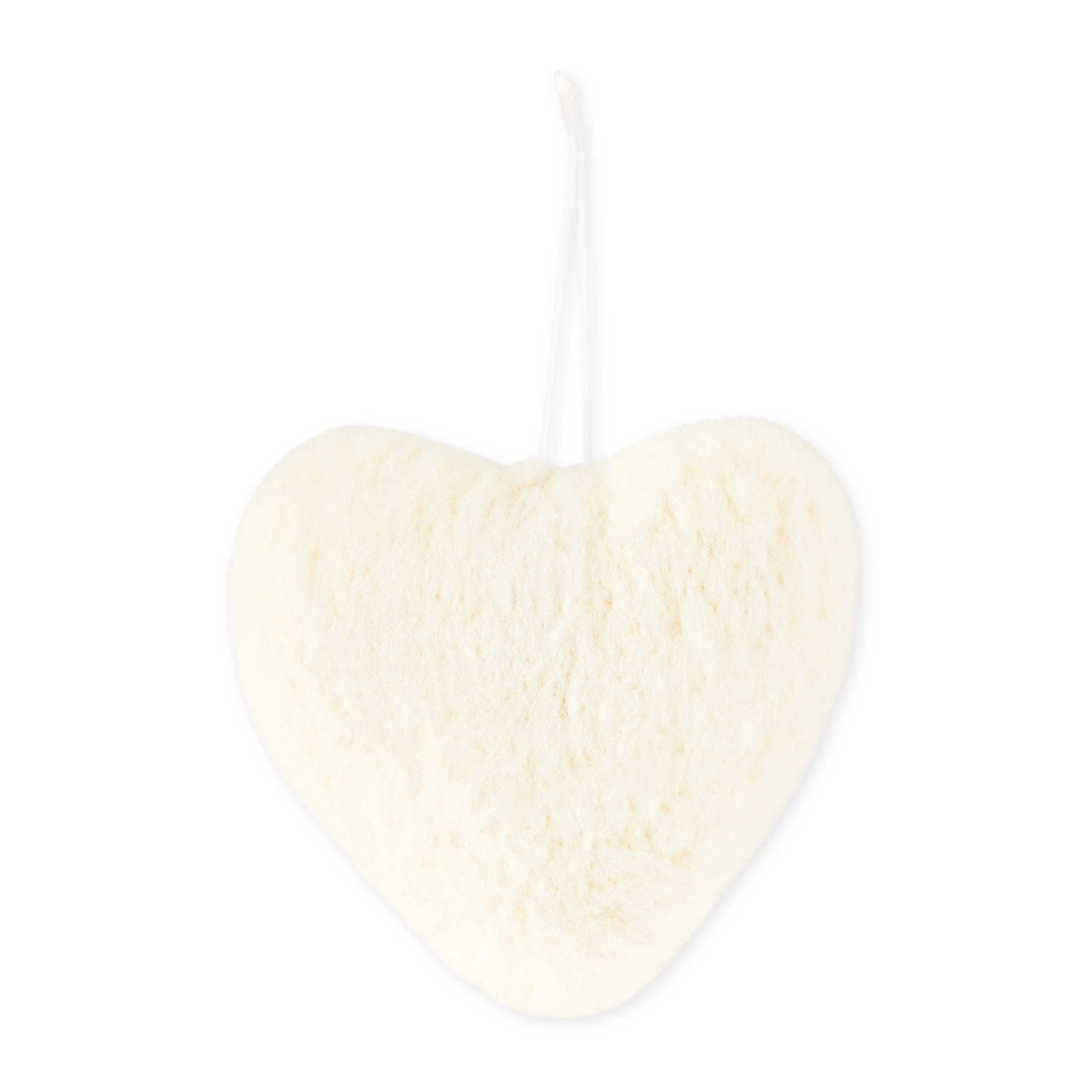 Way To Celebrate Valentine White Fabric Heart Ornament Hanging Decor | Walmart (US)